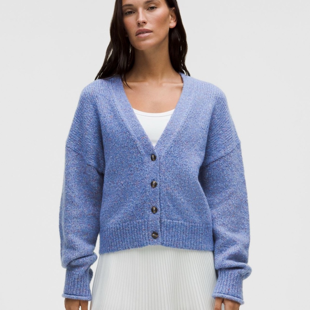Lululemon Athletica Heathered Wild Indigo Cardigan